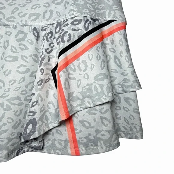 Lucky in Love Womens XL 14 Leopard Tennis Skort Tiered Golf Athletic Skirt - Picture 6 of 10